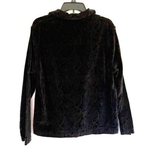 Vinytsge Jones Wear Velour Jacket and Skirt Set with Paisley Pattern - Picture 3 of 8